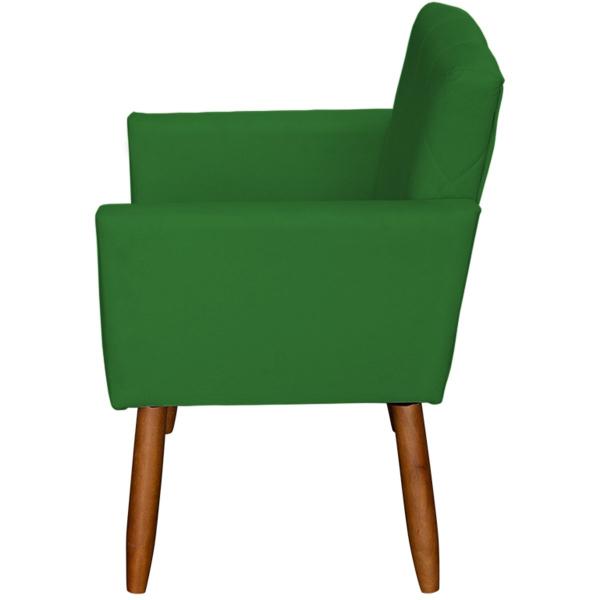 Imagem de Kit 4 Poltronas Decorativas Para Sala e Quarto Beatriz Suede Cores Pé Castanho