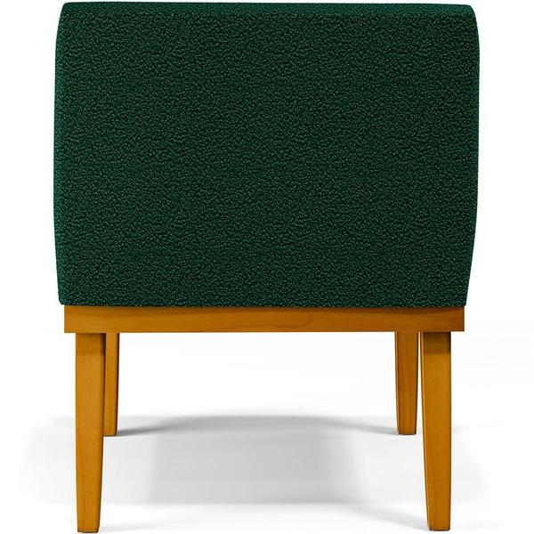 Imagem de Kit 4 Poltronas Decorativas Sala De Estar E Recepção Base Mel Beatriz W01 Bouclê Verde - Lyam Decor