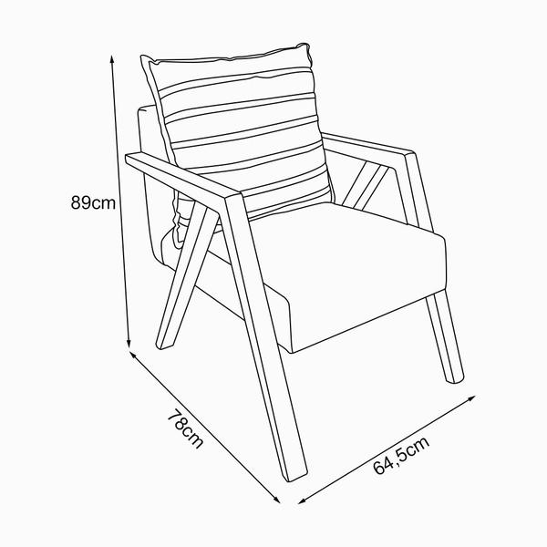 Imagem de Kit 4 Poltronas Monalisa para Recepção Mona Pés de Madeira Maciça Suede Marrom 