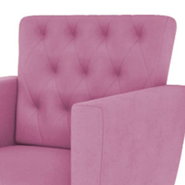 Imagem de Kit 4 Poltronas Nina com Capitone - Rosa