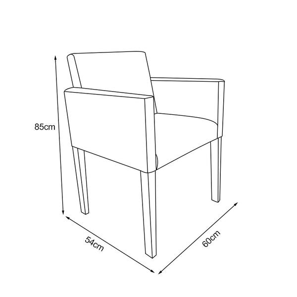 Imagem de Kit 4 Poltronas Nina Estilo Retrô Ideal para Sala de Estar - Cinza