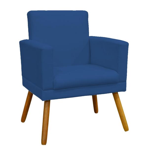 Imagem de Kit 4 Poltronas Para Sala Decorativas Nina Com Base Suede Cores Pé Castanho - Clique E Decore