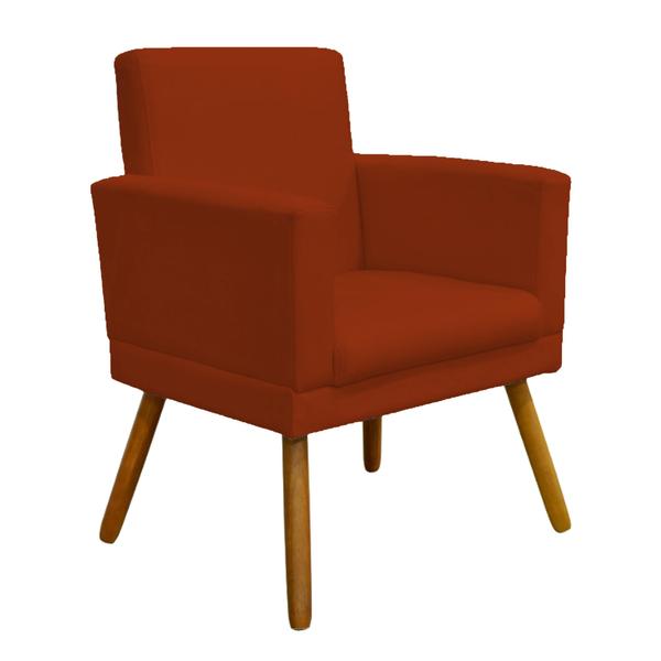 Imagem de Kit 4 Poltronas Para Sala Decorativas Nina Com Base Suede Cores Pé Castanho - Clique E Decore