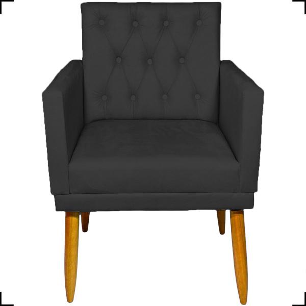 Imagem de Kit 4 Poltronas Para Sala Decorativas Nina Com Base Suede Cores Pé Castanho - Clique E Decore