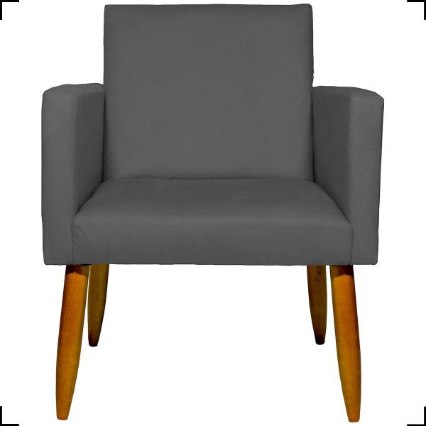 Imagem de Kit 4 Poltronas Para Sala Decorativas Nina Suede Cores Pé Castanho - Clique E Decore