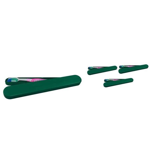 Imagem de Kit 4 Porta Escova Dental Verde Plástico