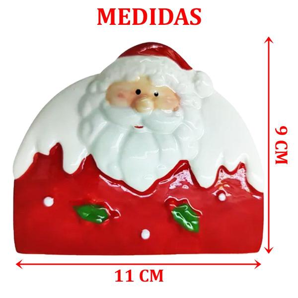 Imagem de Kit 4 Porta Guardanapo Decorativo Papai Noel Natal Cerâmica