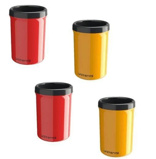 Imagem de Kit 4 Porta Latas Latinha Termico Refri Cerveja Gelada 350Ml