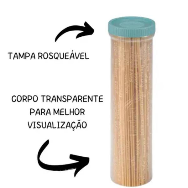 Imagem de Kit 4 Porta Macarrão Transparente 950ml C/ Tampa Colors 28CM