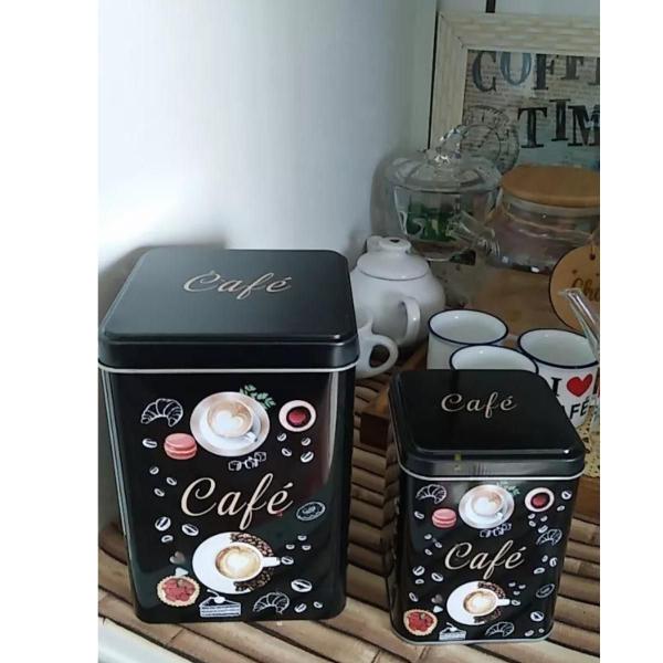 Imagem de Kit 4 Porta Mantimentos Potes Espaço Café e Açucar Decoração