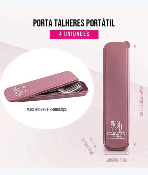 Imagem de Kit 4 Porta Talheres Garfo Faca Concept Portátil Jacki Design