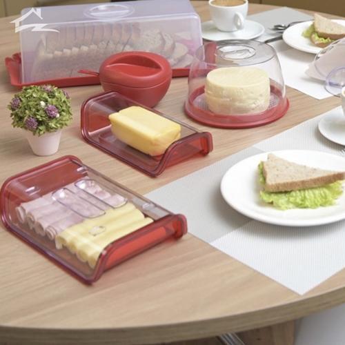 Imagem de Kit 4 Pote Porta Frios Alimentos Organizador de Plástico