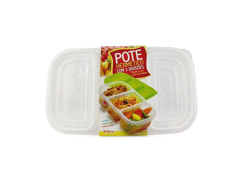 Imagem de Kit 4 Potes Conservador Alimentos Plástico Livre Bpa 3