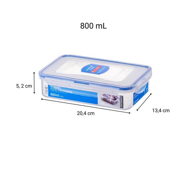 Kit 4 potes herméticos porta frios Lock&Lock 800mL Imagem de Kit 4 potes herméticos porta frios Lock&Lock 800mL