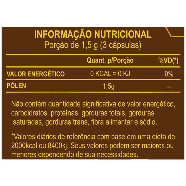 Imagem de Kit 4 Potes Pólen Suplemento Alimentar Natural Imuno 100% Puro Abelha Natunectar 240 Capsulas