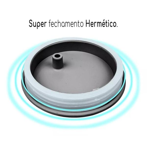 Imagem de Kit 4 Potes Porta Mantimentos Hermético Resistente Acrílico Geladeira