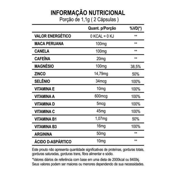 Imagem de Kit 4 Potes Testomax Suplemento Natural Puro 100% Original Testo Natunectar 480 Capsulas Vitaminas A B1 B3 C D E Zinco Selênio Magnésio Cafeína