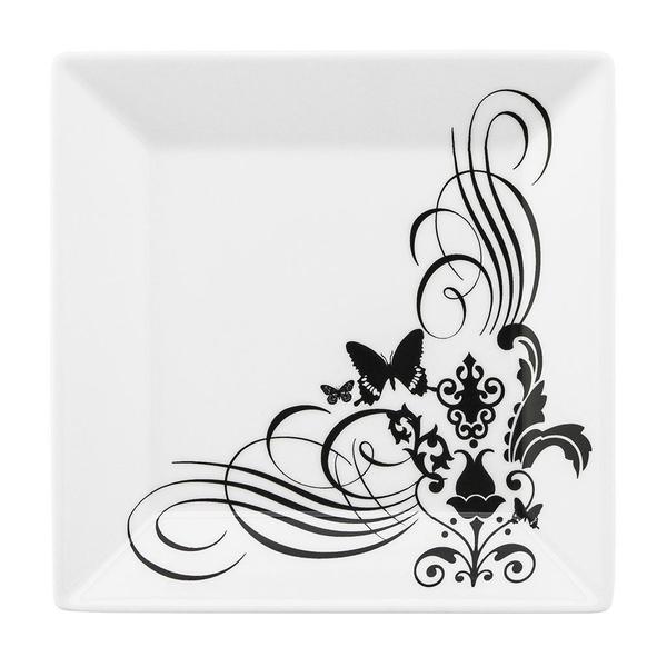 Imagem de Kit 4 Pratos de Sobremesa Quartier Tattoo Oxford Porcelana 20cm