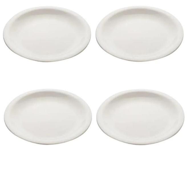 Imagem de Kit 4 Pratos Sobremesa Sem Aba 19Cm Porcelana Gp Gourmet