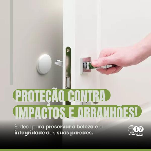 Imagem de Kit 4 Protetor Adesivo Porta Maçaneta Parede Anti-impacto