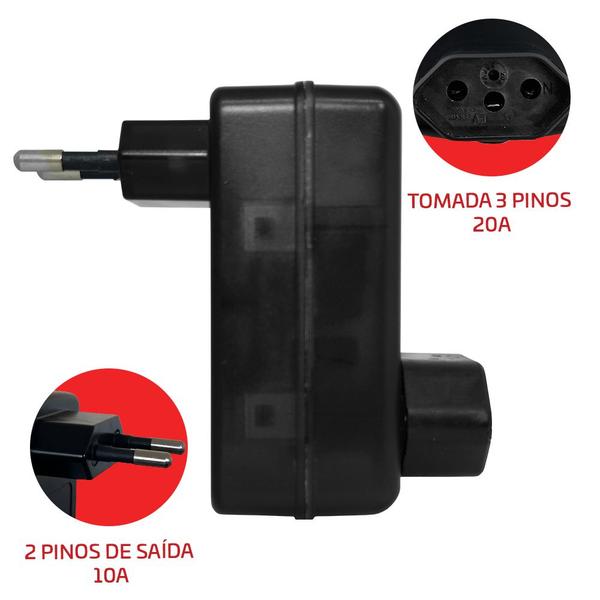 Imagem de Kit 4 Protetor Eletrônico De Tomada Contra Surtos De Energia Para TV Aparelho de Som