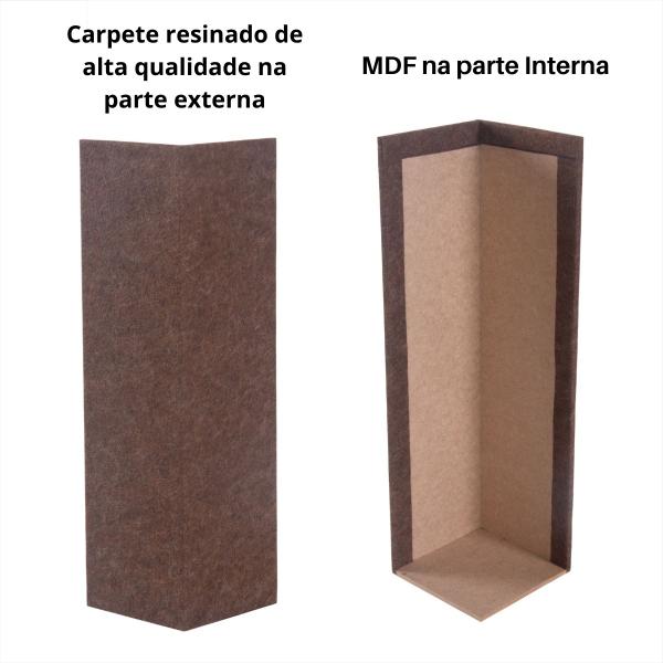 Imagem de Kit 4 Protetores Canto Sofá AntiArranhão Gato MDF e Chocolate