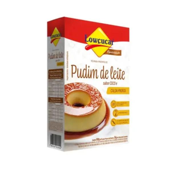 Kit 4 pudim de leite sabor coco e calda pronta de caramelo zero acucar lowcucar 100g - Lowçucar Imagem de Kit 4 pudim de leite sabor coco e calda pronta de caramelo zero acucar lowcucar 100g