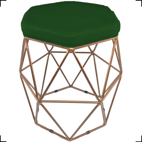 Imagem de Kit  4 Puff Decorativo Hexagonal Aramado Para Sala Quarto - Clique E Decore 