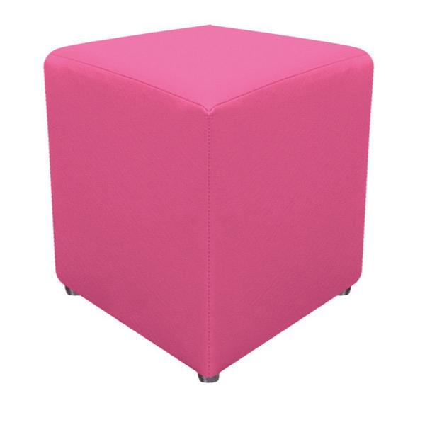 Imagem de Kit 4 Puffs Decorativos Dado Sala de Estar Recepção Tecido Sintético Pink - KDAcanto Móveis