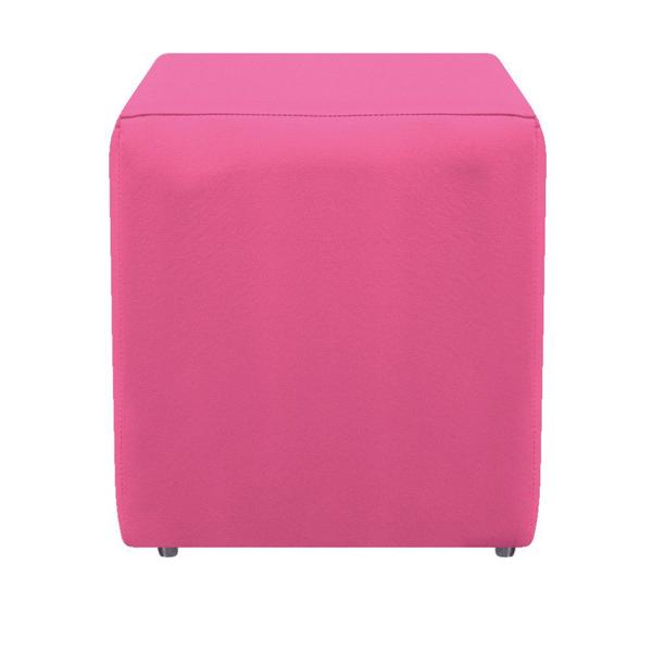 Imagem de Kit 4 Puffs Decorativos Dado Sala de Estar Recepção Tecido Sintético Pink - KDAcanto Móveis