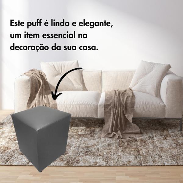 Imagem de Kit 4 Pufs Puff Banqueta Cubo Quadrado Decorativo Casa/Quarto