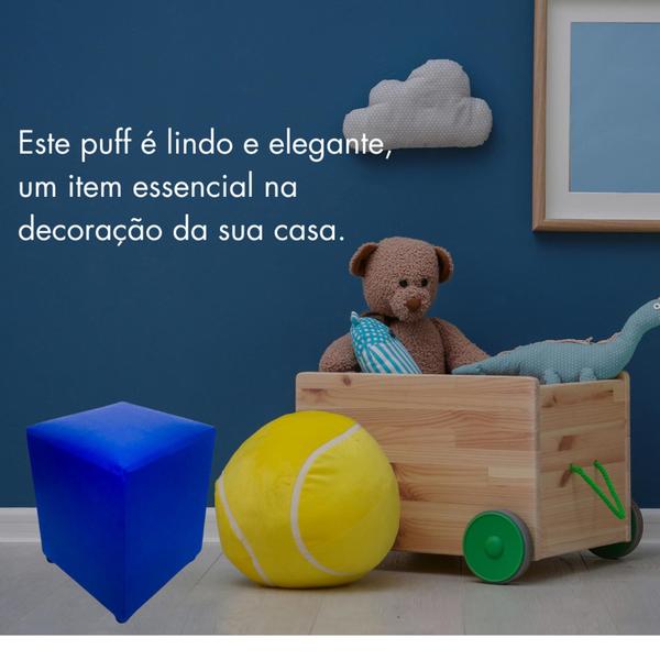 Imagem de Kit 4 Pufs Puff Banqueta Cubo Quadrado Decorativo Casa/Quarto