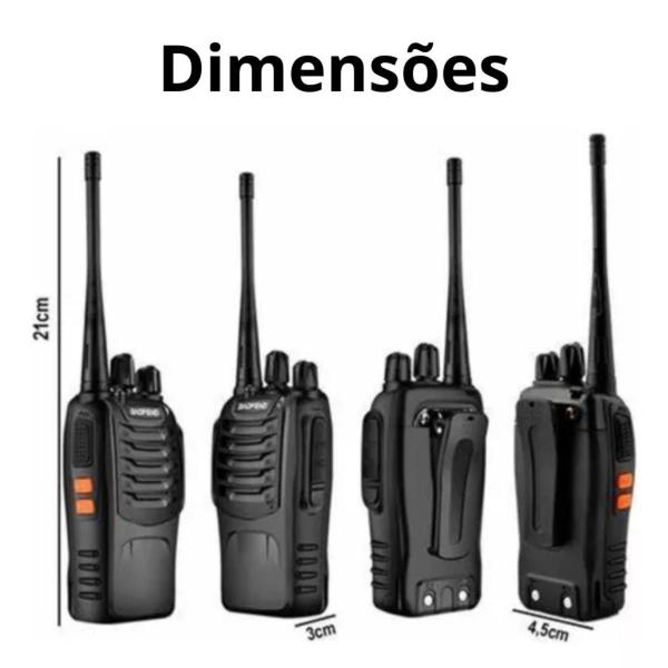 Imagem de Kit 4 Radio Comunicador 777s 16 Canais Profissional Completo