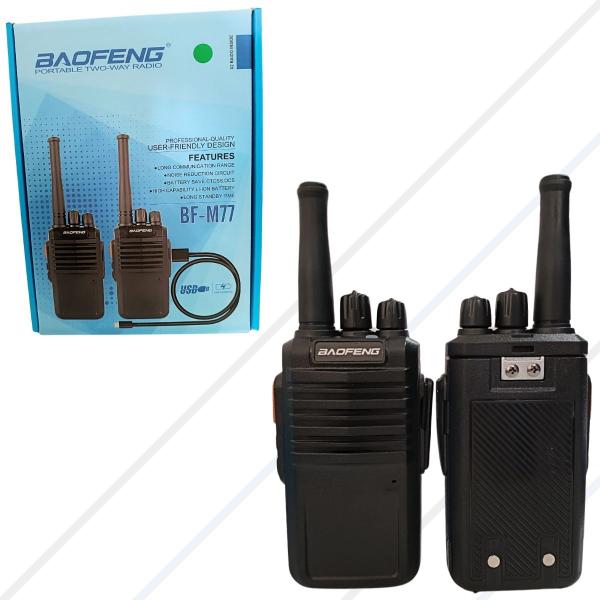 Imagem de Kit 4 Rádio Comunicador Baofeng Bm77 Novo HT Profissional 7w