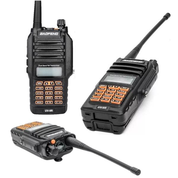 Imagem de Kit 4 Radio Comunicador Walk Talk Baofeng UV9R Longo Alcance Dual Band a Prova dágua 10w