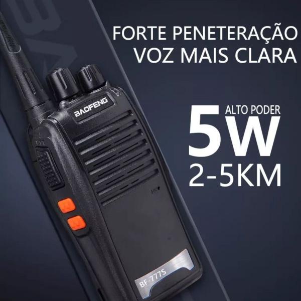 Imagem de Kit 4 Rádio Uhf 16 Canais Comunicador Fone Walktalk Bf-777s