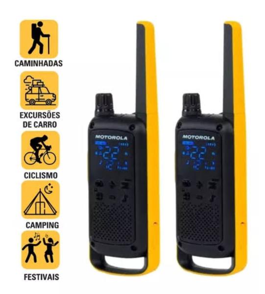 Imagem de Kit 4 Rádios Comunicadores Motorola T470 Alcança  Até 56km