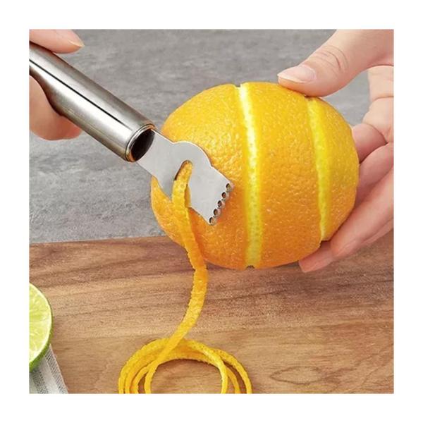 Imagem de Kit 4 Ralador Raspador Zester Raspas Limão Laranja Inox P/ Drinks