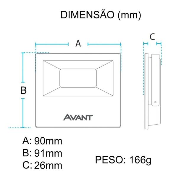 Imagem de Kit 4 Refletor Holofote Smd Led 10w Bivolt Prova D'água