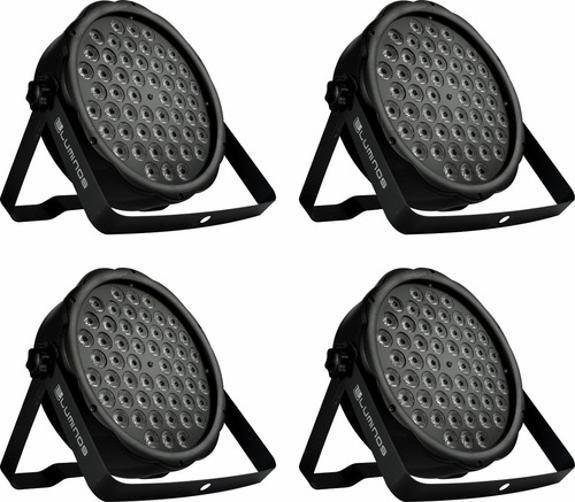 Imagem de Kit 4 Refletor Led Par 64 54 Leds 2W Rgbw Slim 54X2 Luminos