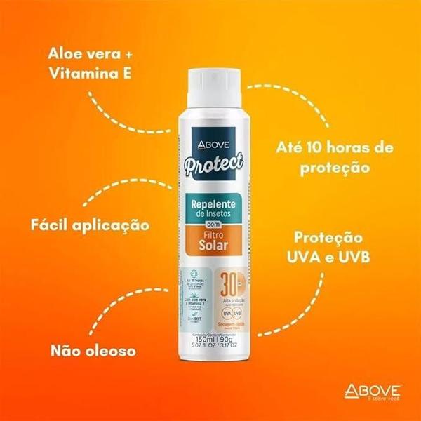 Imagem de Kit 4 Repelente Insetos Com Protetor Solar Fps30 Above 150Ml