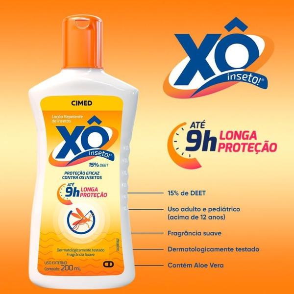 Imagem de Kit 4 Repelente Xô Inseto Loção de Proteção 200ml - Cimed