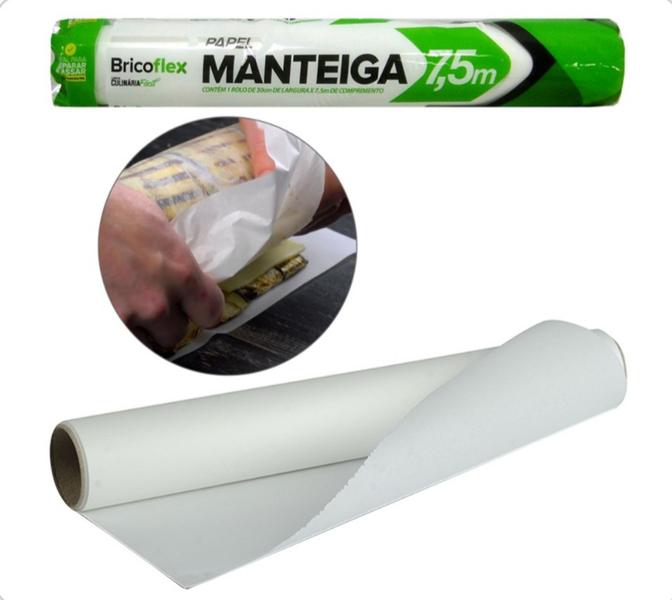 Imagem de Kit 4 Rolos Papel Manteiga Bricoflex 30cm X 7,5m