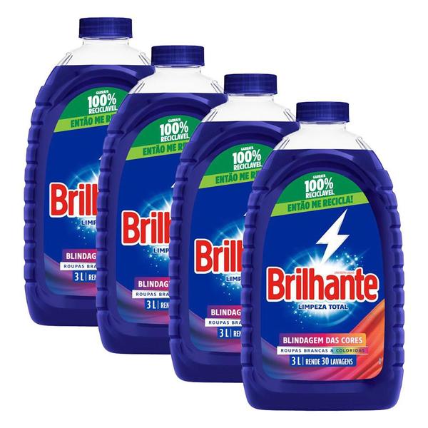 Kit 4 SabĂŁo LĂquido Brilhante Limpeza Total 3l cada Kit 4 SabĂŁo LĂquido Brilhante Limpeza Total 3l cada