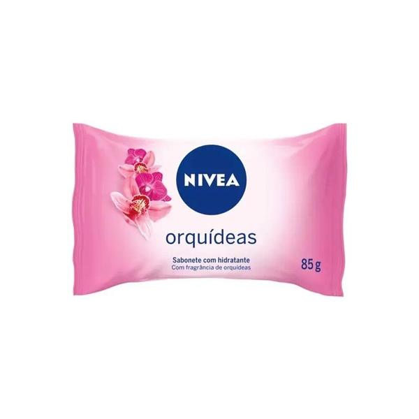 Imagem de Kit 4 Sabonetes em Barra Hidratante Nivea Orquídeas 85g