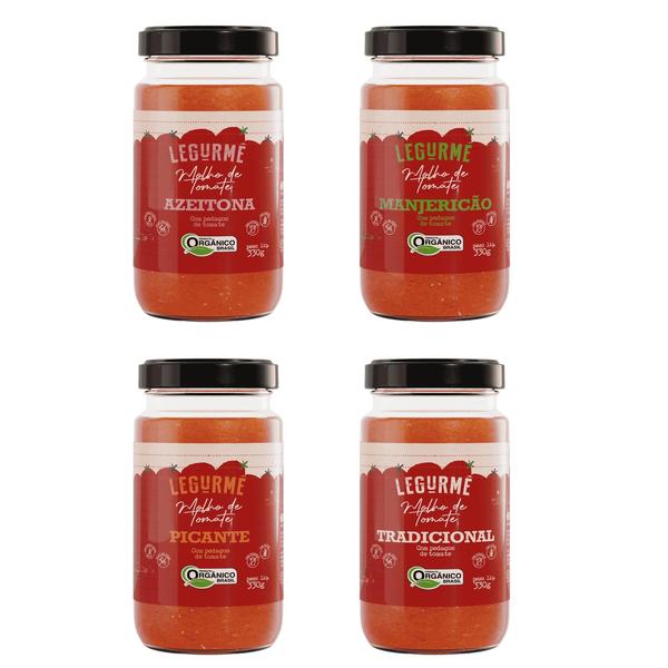 Imagem de Kit 4 Sabores De Molho De Tomate 330G - Legurmê