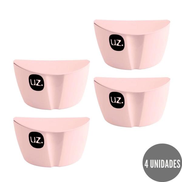 Imagem de Kit 4 Saleiros Rosa 500ml Plastica Cozinha Gourmet