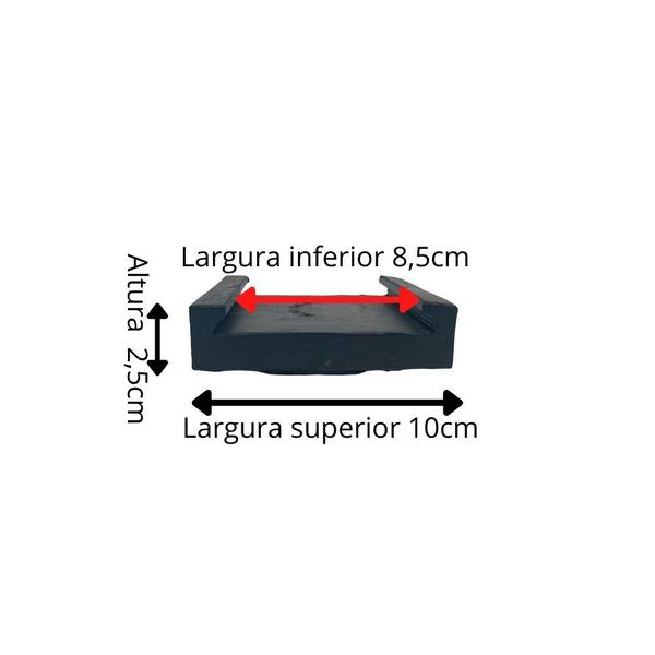 Imagem de Kit 4 Sapata Quadrada Borracha Elevador Automotivo Estabilidade SP-45