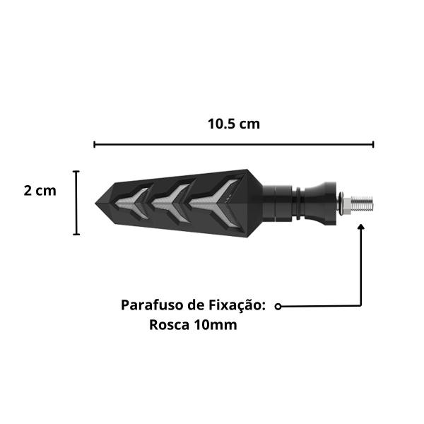 Imagem de KIT 4 Seta Sequencial Pisca de Led Estrela Modelo P09S Moto CB 500 Ano 2004 2005 2006200720082009