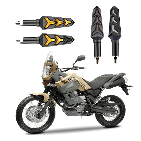 Imagem de KIT 4 Seta Sequencial Pisca de Led Universal Estrela Modelo P09S Moto XTZ 250 TENERE 2004 2005 2006 2007 2008 2009